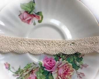 Reneabouquets Trim- Natural Cotton Crochet Cluny Lace 003, Vintage Lace, Wedding Trim, Sewing, Scrapbook, crafts