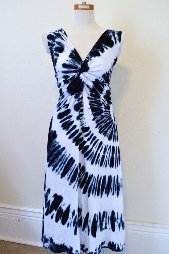 SALE Size Large Tie Dye Dress Hippie Dress Plus by 2dye4designs