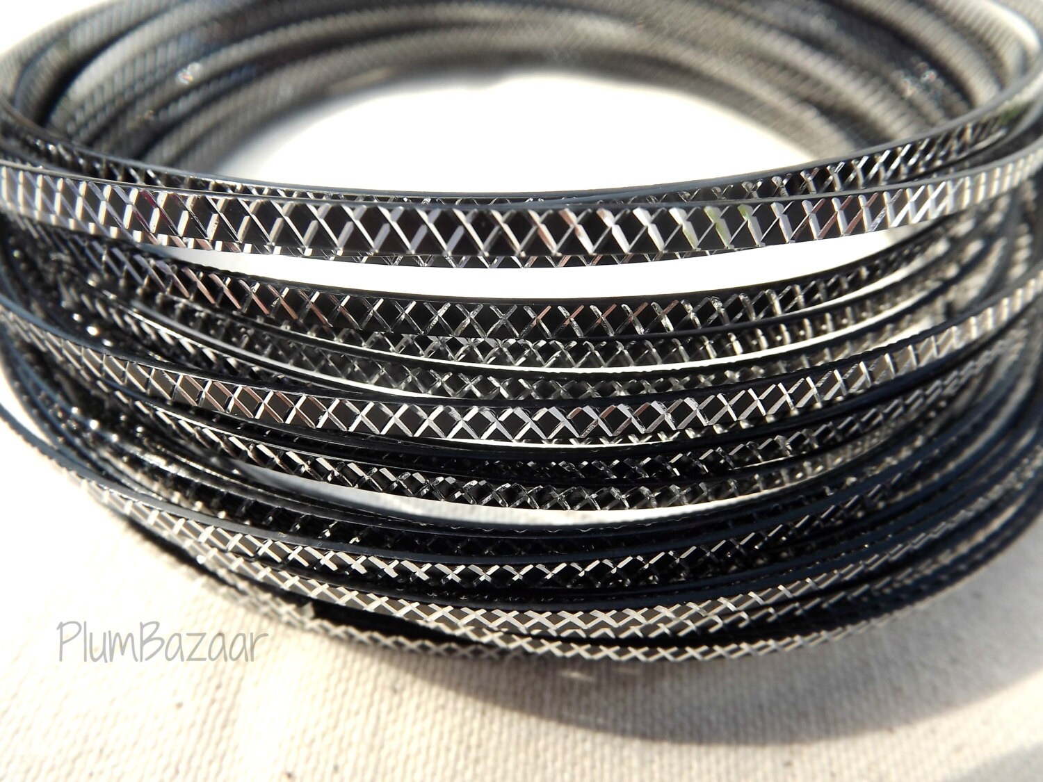 Aluminum wire for jewelry and crafts 3mm flat diamond cut