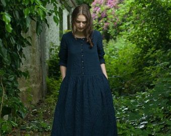 LONG LINEN DRESS