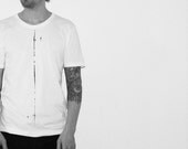 DAN001 - Mann T-Shirt Gr. S-XL Farbe weiss schwarz Motiv schwarz weiß Rundhals 100% Baumwolle