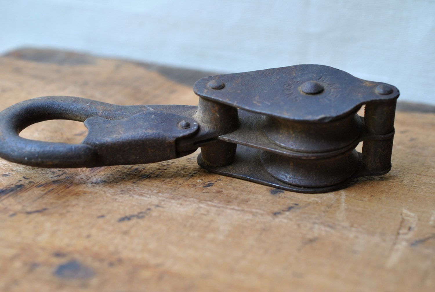 Industrial Pulley Farm Pulley Small Hook Pulley Rustic