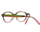 Mens Reading Glasses. Handpainted In Red Green And Yellow. 175 Stength. Eyeglass Case Included