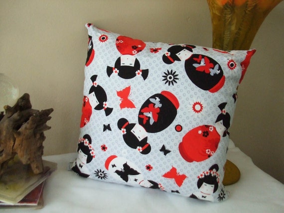 Items similar to Small Pillow Asian Dolls Small Square Decorative Accent Travel Pillow on Etsy