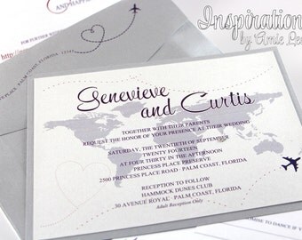 Travel Theme Wedding Invitations