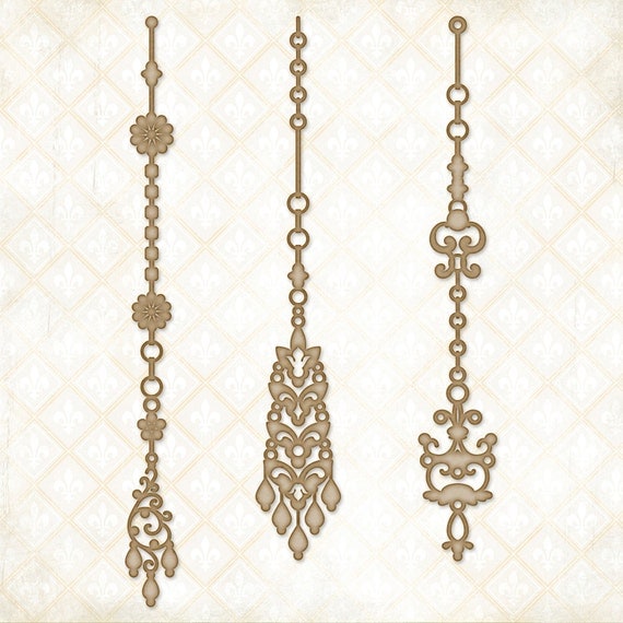 Blue Fern Studios Chipboard - Jeweled Page Dangles
