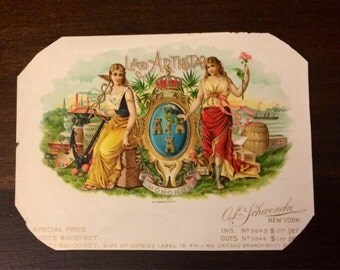 La Artista Cigar Box Label Unused
