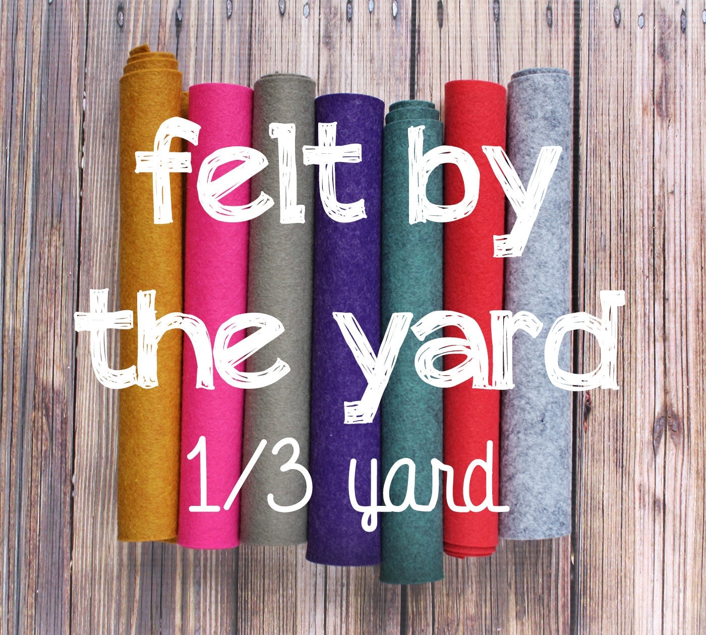 Felt by the Yard 1/3 YARD Wool Blend Felt by