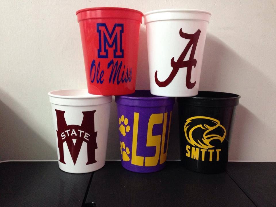 Collegiate stadium cups... any college or by SouthernTreasuresMS