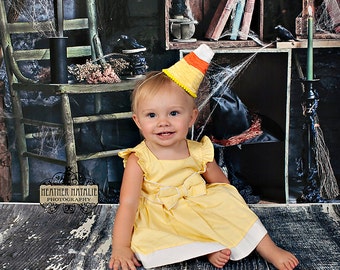 Candy Corn Hat - Perfect Newborn or Infant Halloween Photography Prop