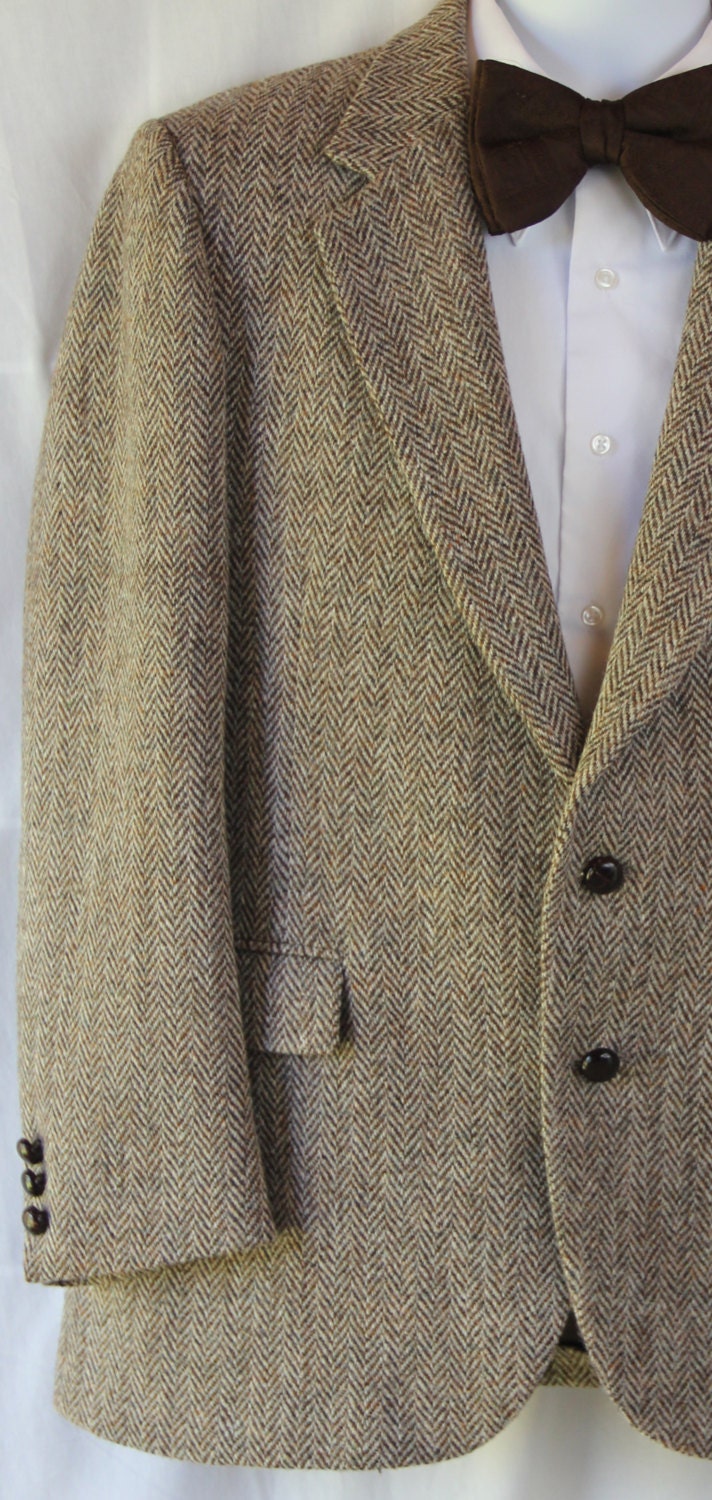 Vintage Harris Tweed Jacket / Dr Who / Sport Coat / Tweed