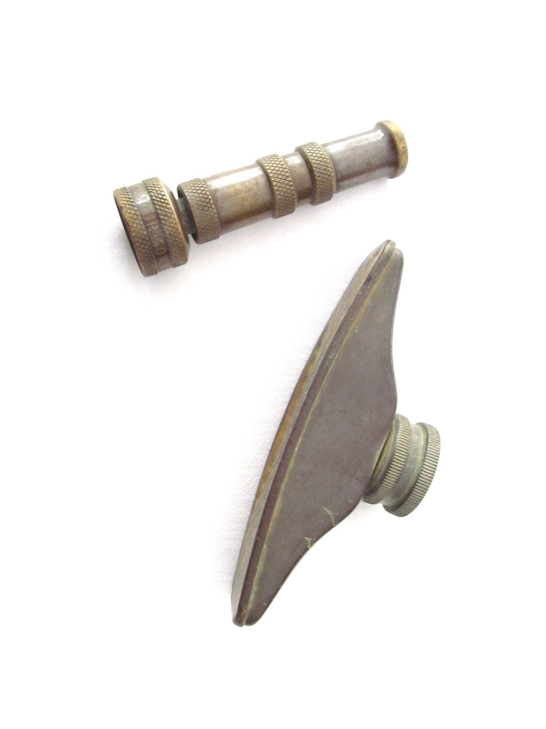 Two Vintage Garden Hose Nozzles 2 Brass Hose Sprayers