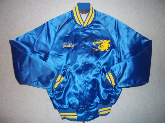 Items similar to Swamp Vintage 80s 90s Satin Bomber Insulated Jacket ...
