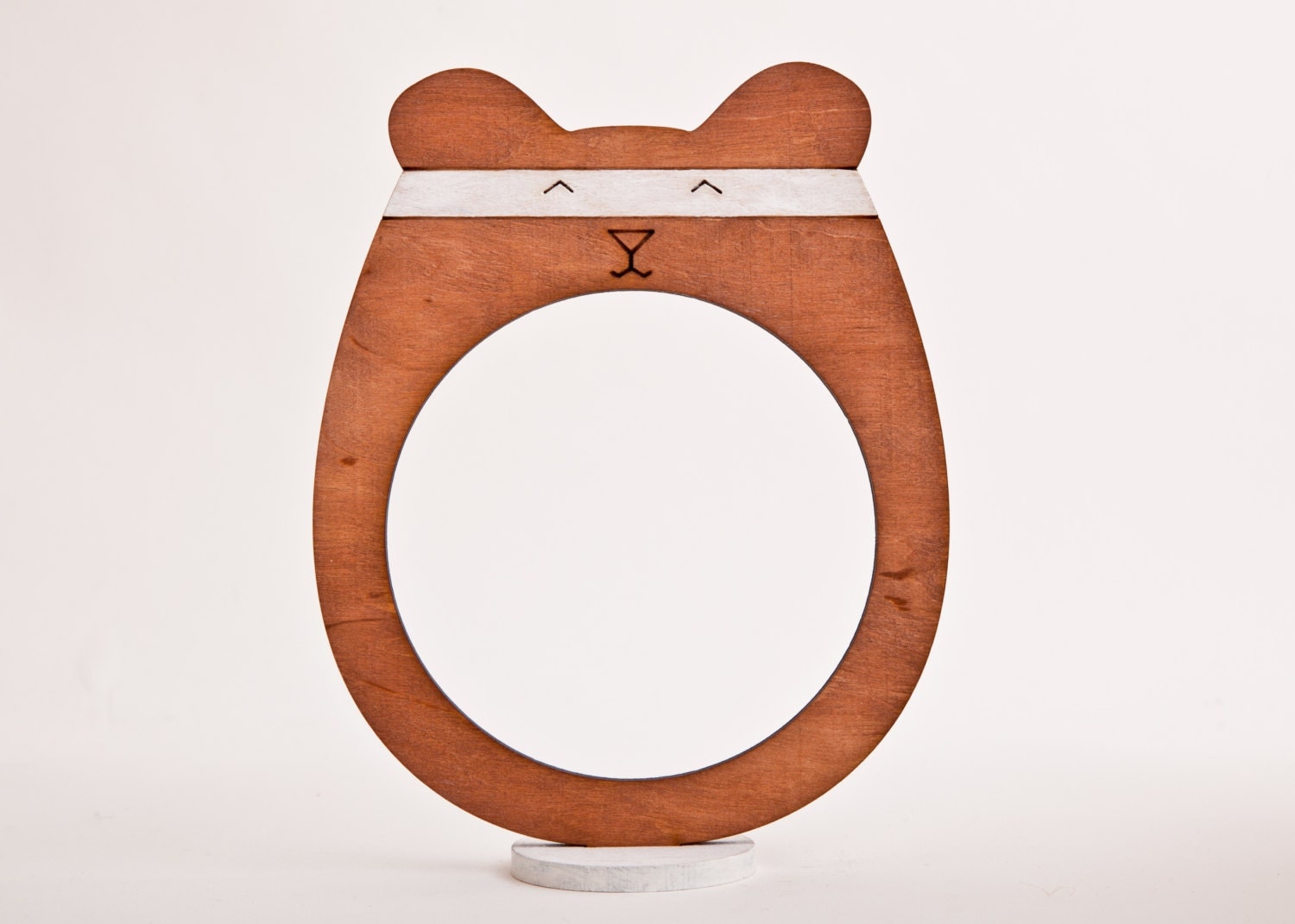 Bear photo frame Brown frame Wooden Home Decor by JuliaWine