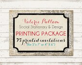 5X7 Professionally Press Printed Invitations - Printed on Cardstock - Quantity 75 - with envelopes Il_170x135
