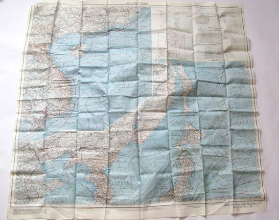 World War II Escape Map United States Army Air Force by Sfuso