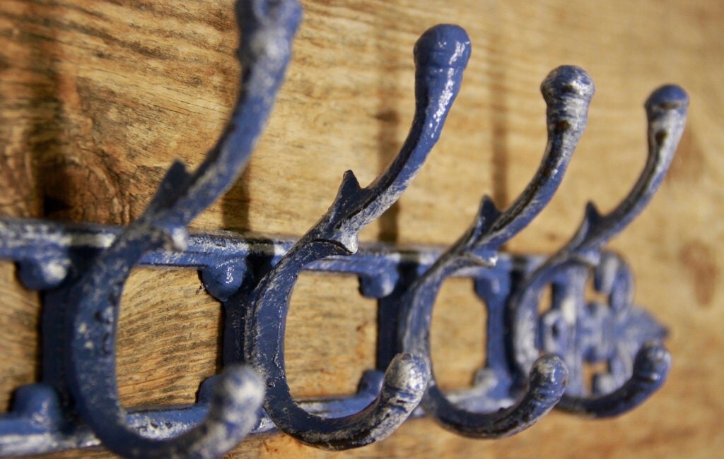 Cast Iron wall hook French country hat rack Shabby chic coat