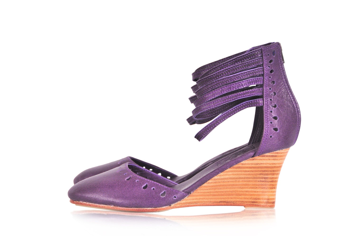 ANATOLIA. Leather wedges / women shoes / wedge shoes / women