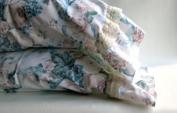 Morning Sun Shabby Chic Pillow Case Set of Two Standard
