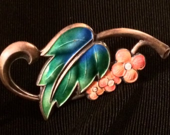 Sale - Stunning SILVER Antique Art Nouveau Brooch Pin