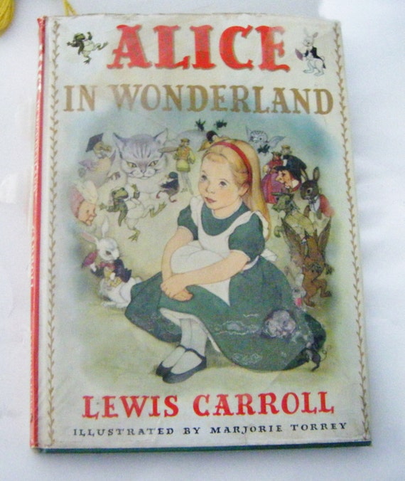 Rare 1955 Alice In Wonderland By Lewis Carroll Hardcover Book
