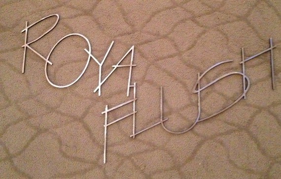 Royal Flush Plasma Cut Metal Lettering