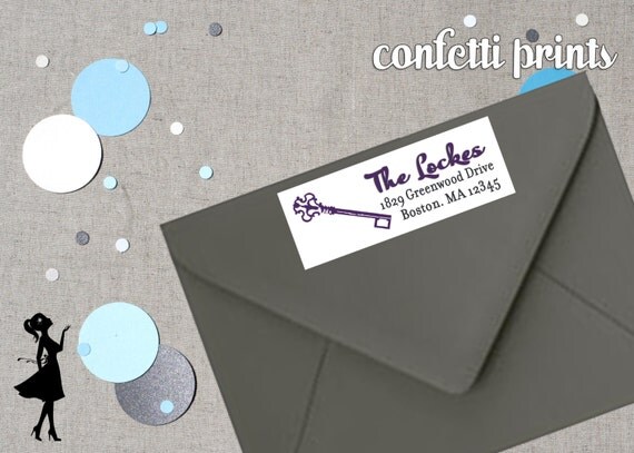 Personalized Printable Address Label - ANTIQUE KEY Il_570xn