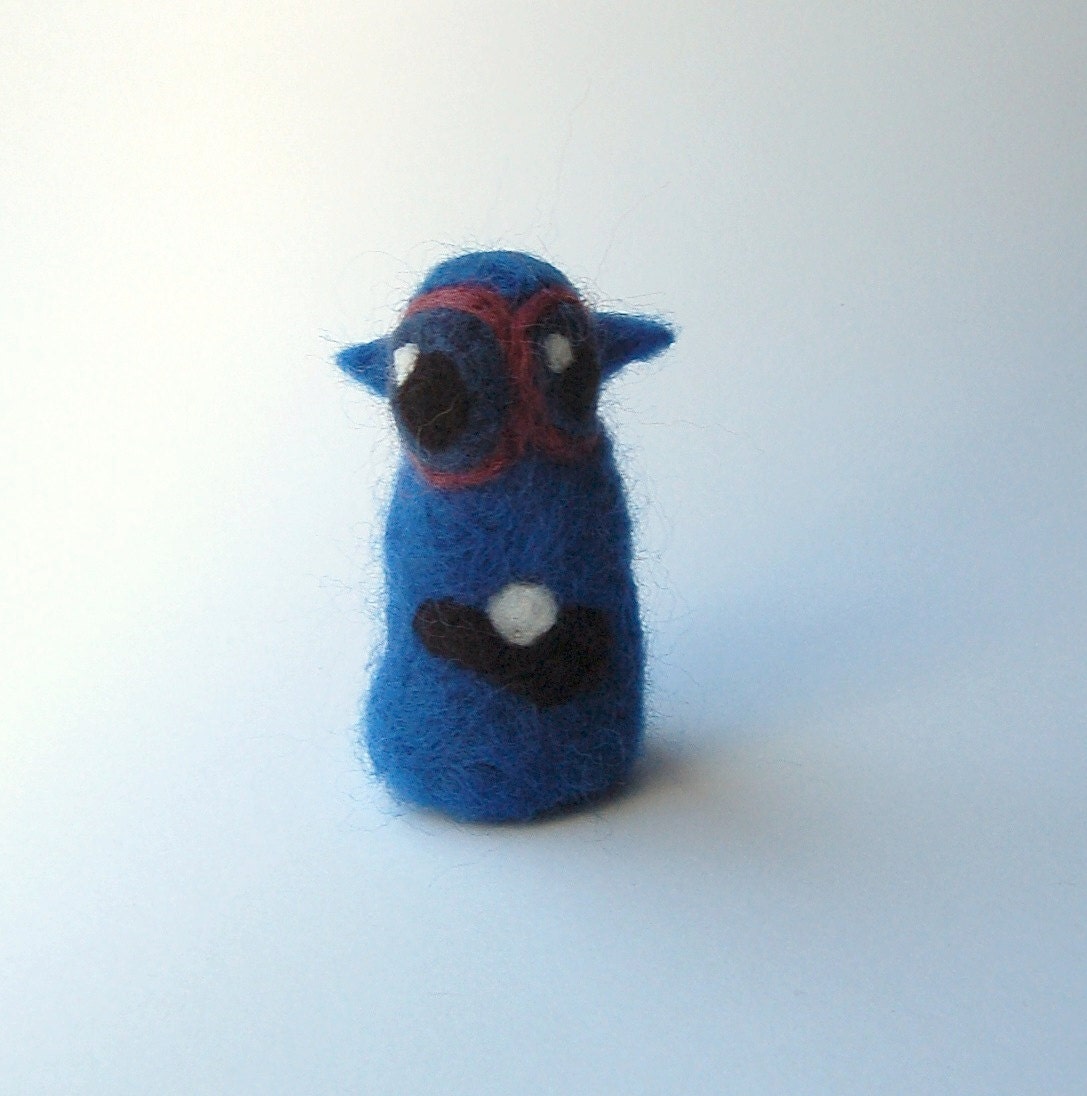 Felted monster friendly felted monster figure needle felted