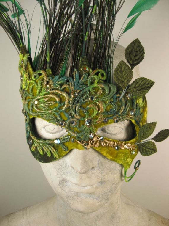 Green Masquerade Mask//Masquerade Mask Green//Mask
