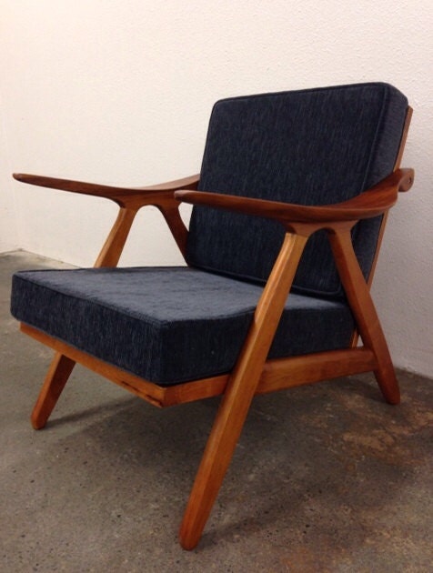 Danish mid century modern style teak lounge chair by nwfilm Danish mid century modern style teak lounge chair by nwfilm