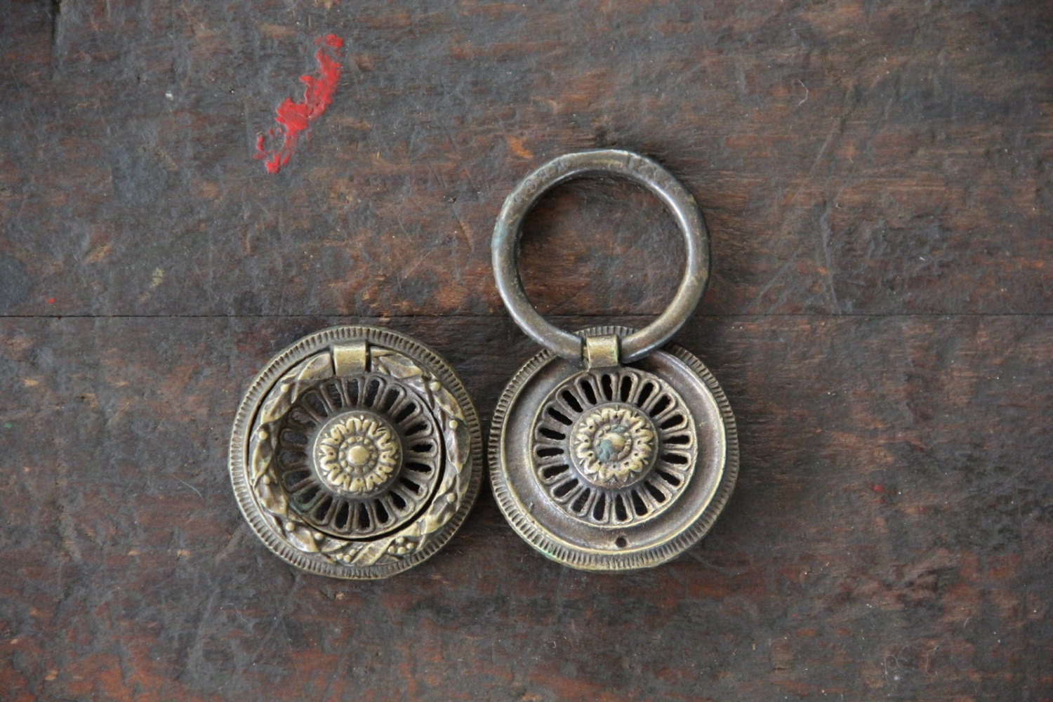 vintage KBC Keller Brass Drawer Door Furniture Pull Hardware Haute Juice