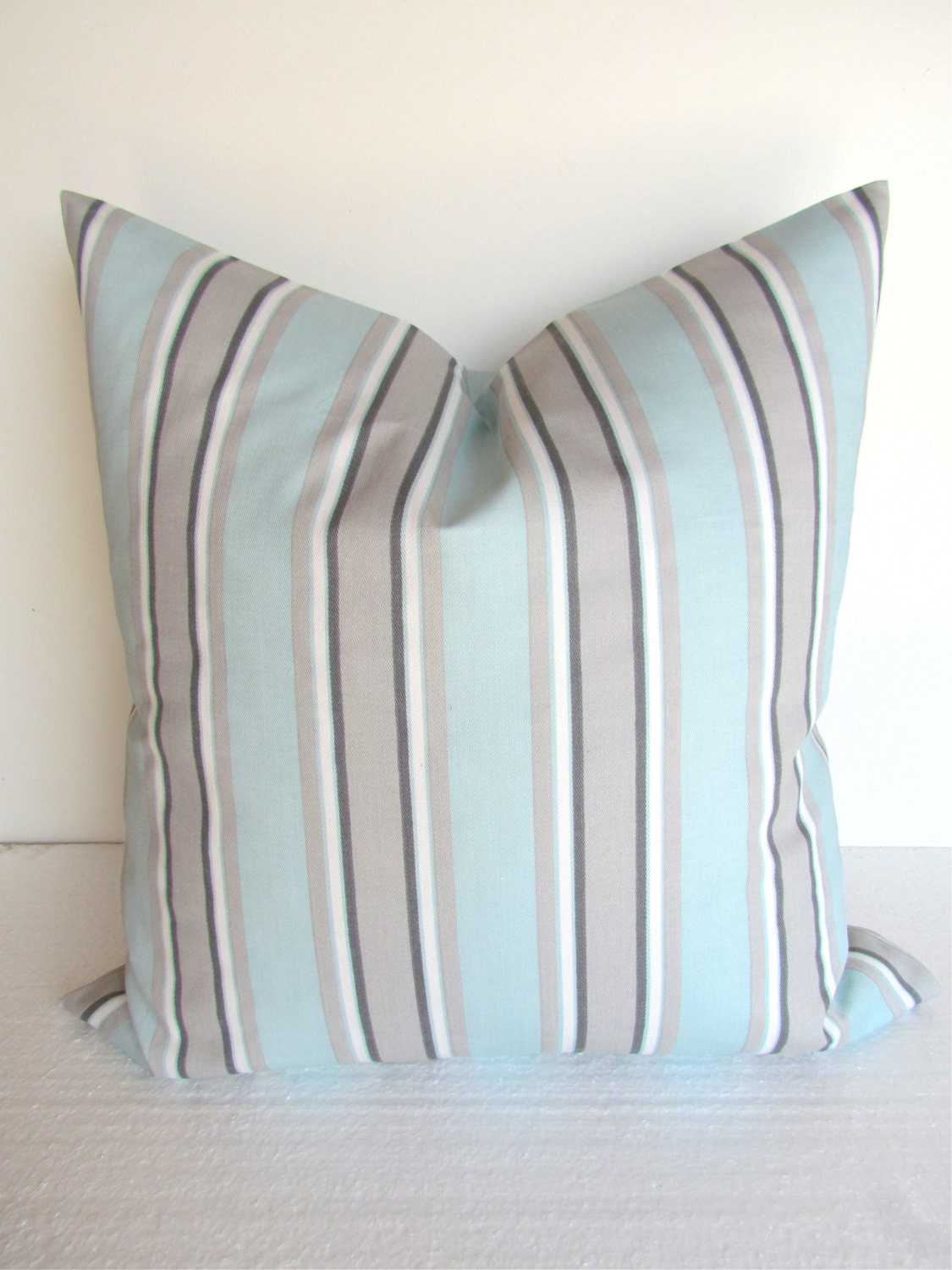 BLUE and Gray PILLOW Blue Pillow Covers Grey by SayItWithPillows