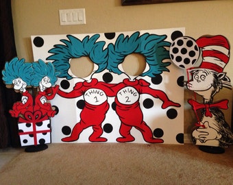 Items similar to Dr Seuss Thing 1 and Thing 2 Fabric Deluxe Party Favor ...