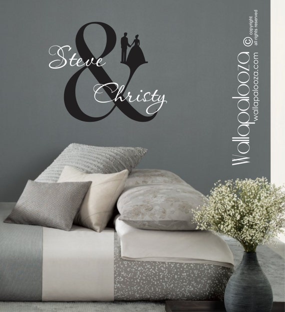 Wedding Gift Wedding wall decal bride and groom decal