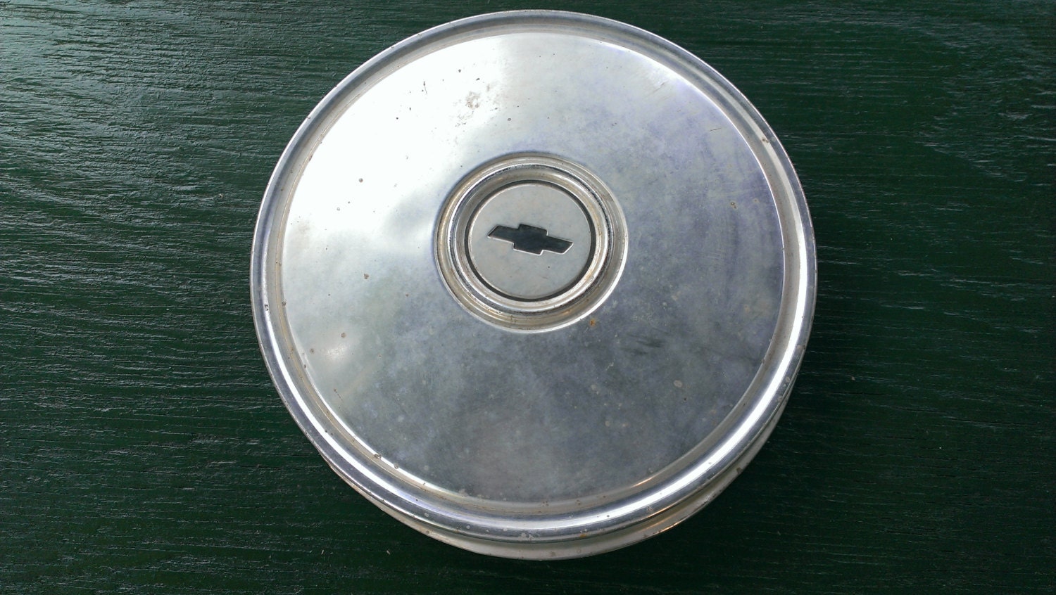 CHEVROLET 1950's Hubcap Center Cap Vintage by TheRecycledGreenRose