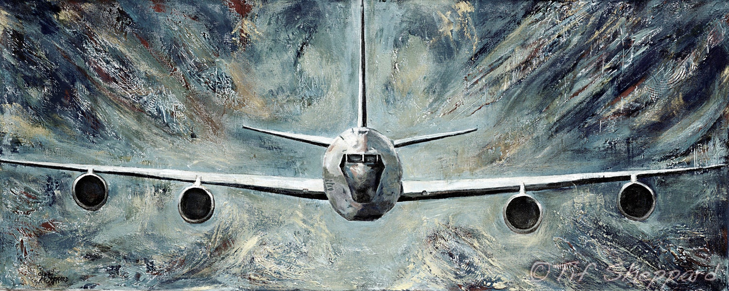 KC135 Canvas Wrapped Giclée Print Aircraft Painting