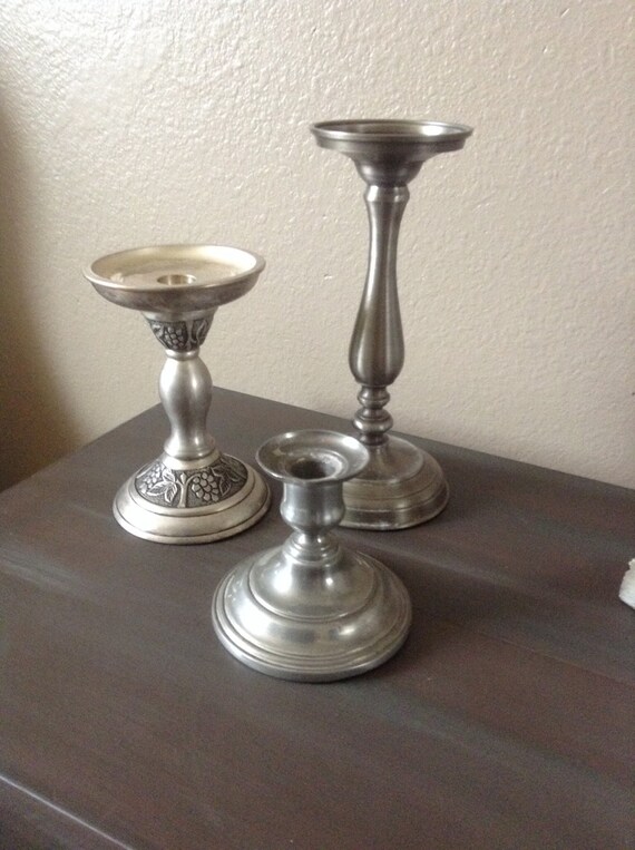 Silver japanese candlesticks