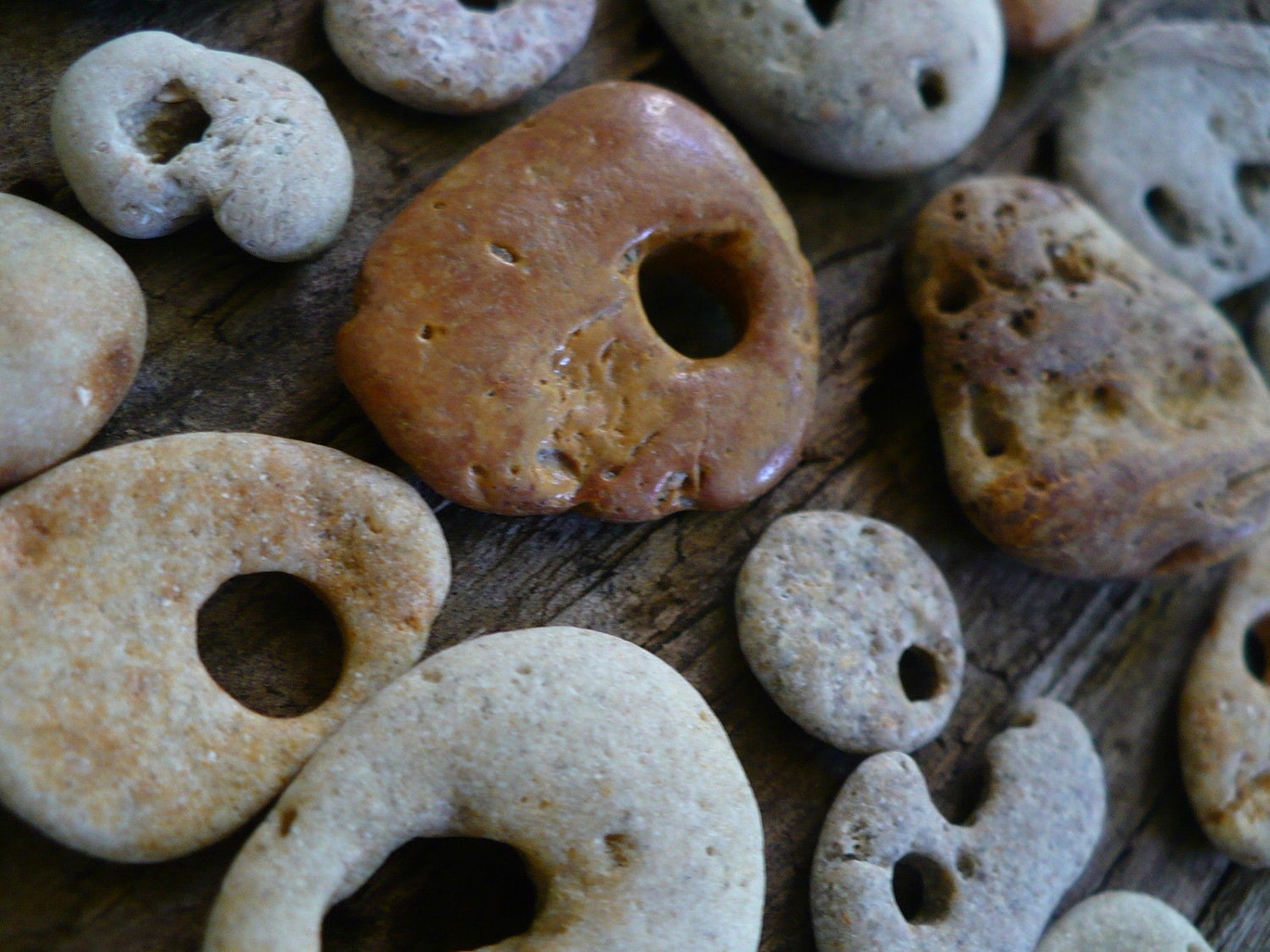 Hag stone Witch Stone Holey Stones Voodoo by HonoringMotherEarth