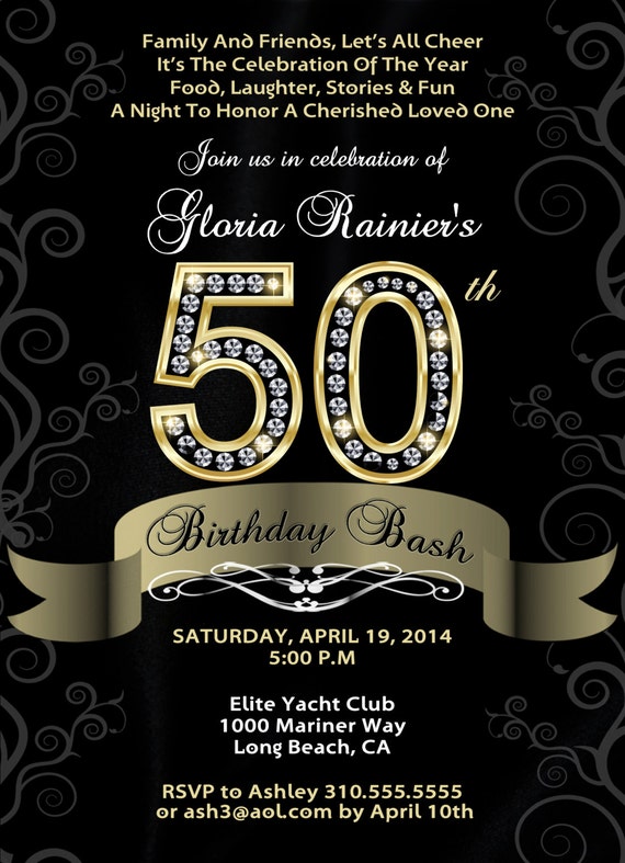 50th Birthday Bash Custom Designed by BrooklynDesignStudio