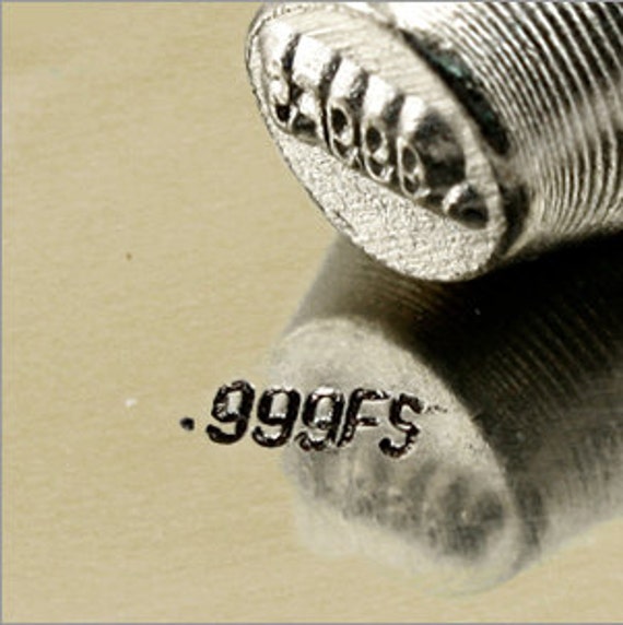 Items similar to Fine Silver .999 Hallmark Stamp, Jewelry Stamping tools, Straight Shank 2mm