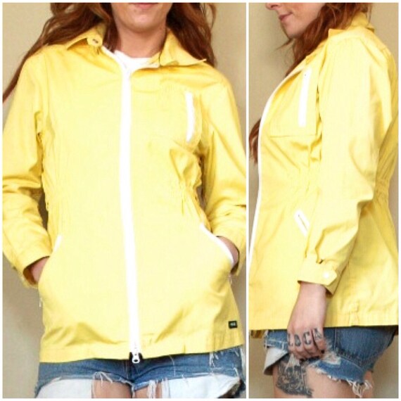 Vintage yellow cotton rain jacket by ardentlyoh on Etsy