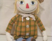 Primitive Folk Art Scarecrow Doll, HHCOFG