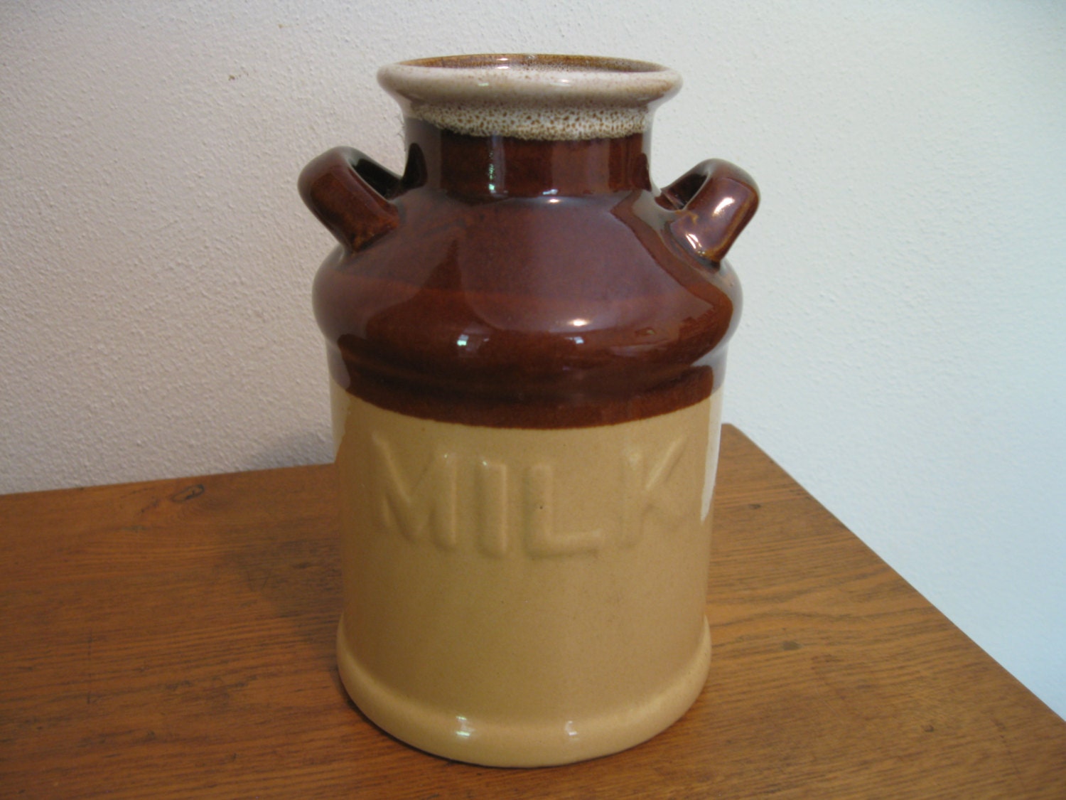 Vintage Ceramic Milk Can Jug Vase Crockery by StitchesAndRibbons