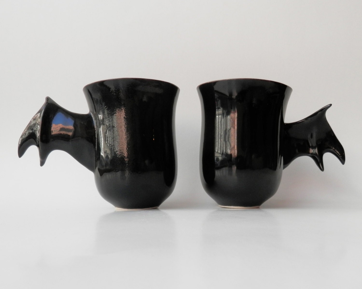 Ceramic Bat Mugs Handmade Gothic Pottery Ceramic by barceramics