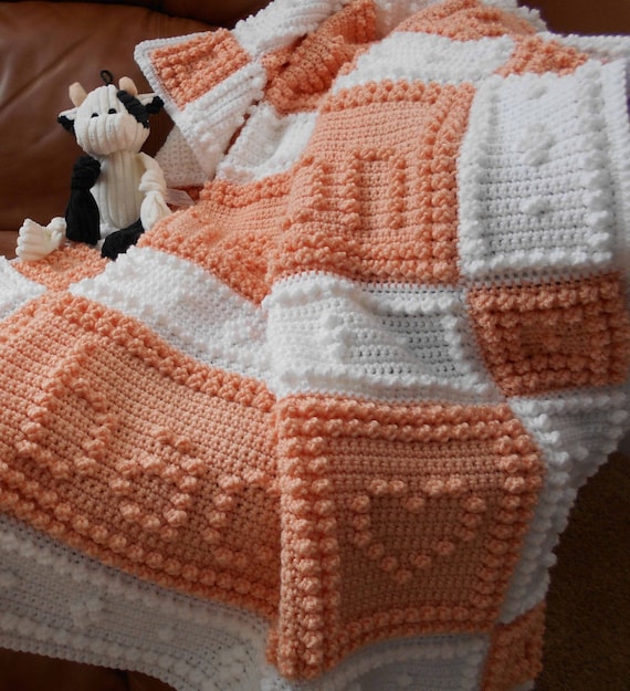 baby blanket abc caron pattern blanket for crocheted MOON