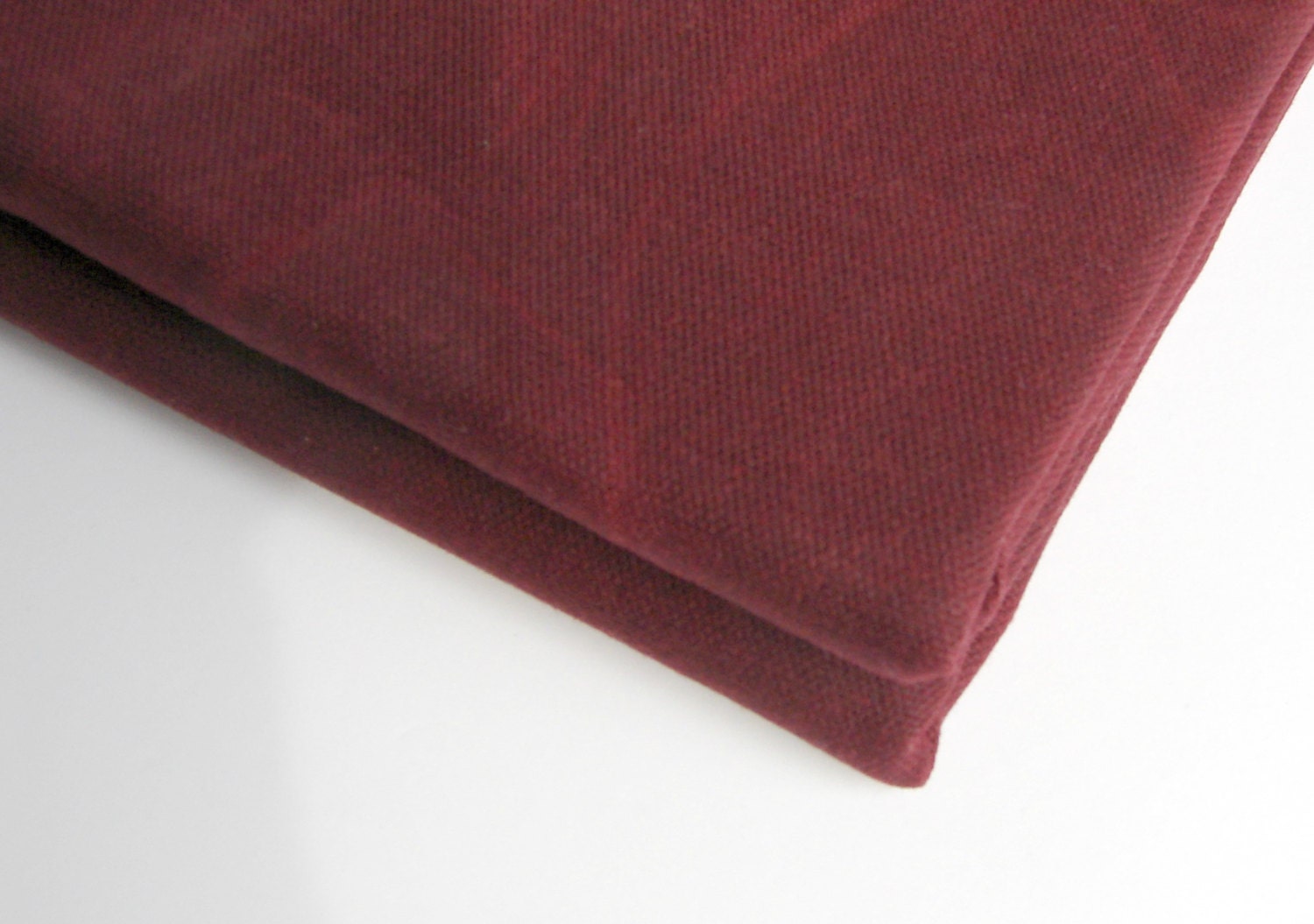 Hand Waxed Cotton Canvas Fabric Texas Maroon 10oz. 59 Inches