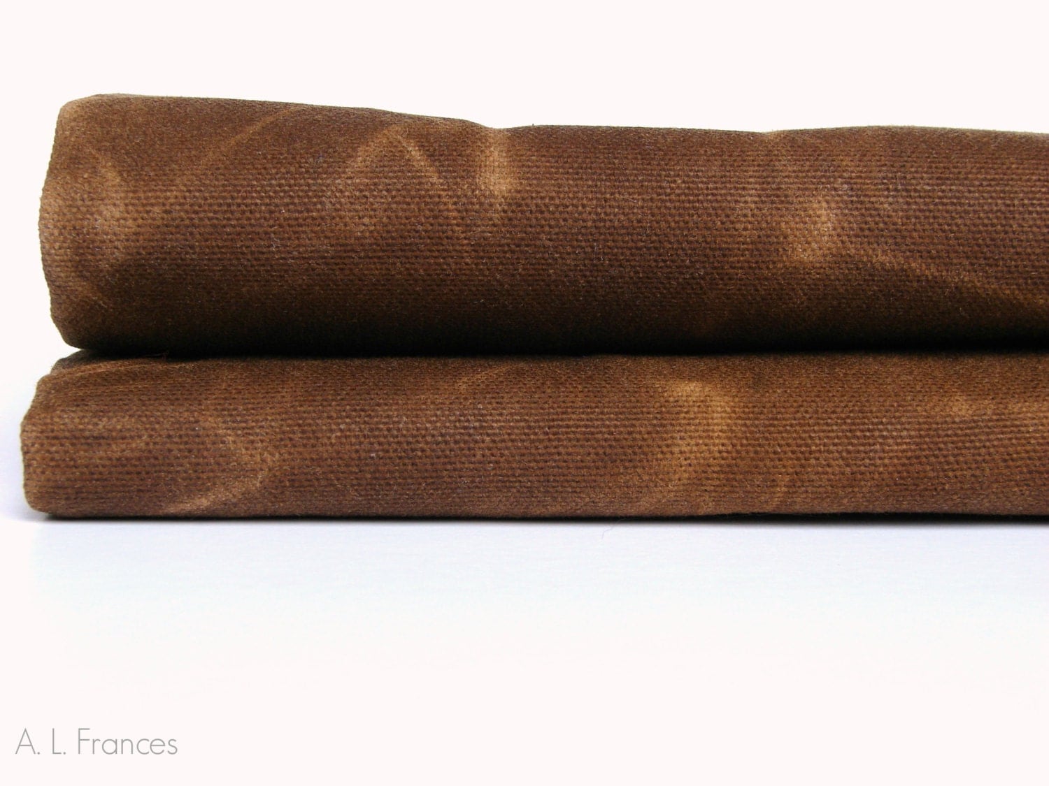 Waxed Cotton Canvas Fabric Tobacco Brown 10oz. 59 Inches