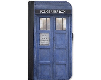 Doctor Who Inspired Tardis Police Box Wallet Case. Choose Samsung Galaxy S3, S4, S5, S6, S6 Edge, S7 or Galaxy S7 Edge.