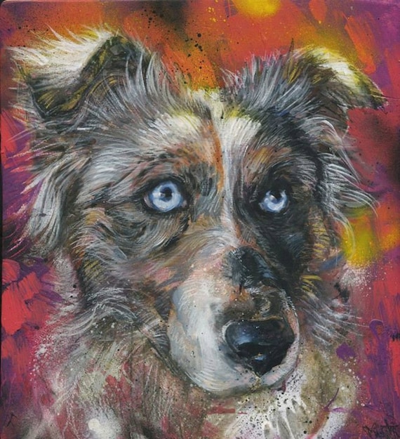 Items similar to Commission a Dog Portrait Painting Custom Art Dog