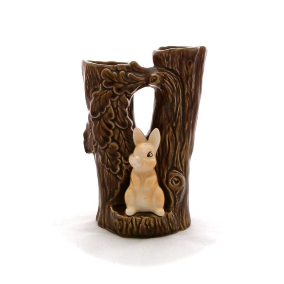 SylvaC Rabbit Vase 4243 Ceramic Vase Tree Trunk Vase